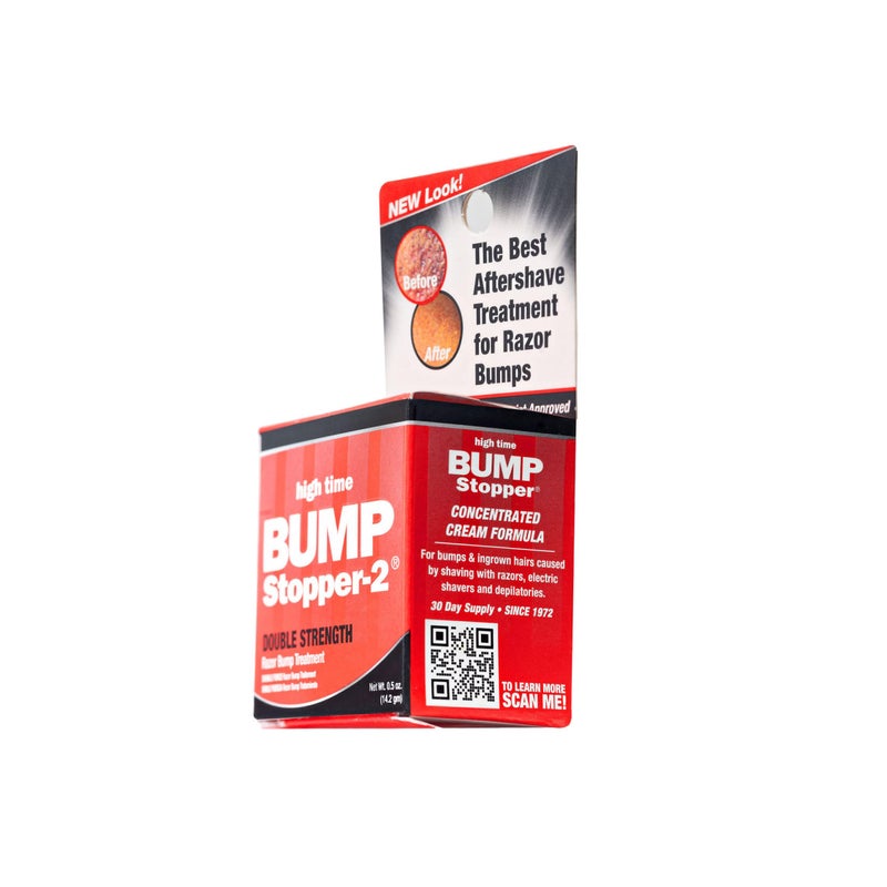 High Time Bump Stopper 2 Double Strength Razor Bump Treatment | Formulated to Relieve Razor Burn | Eliminates Ingrown Hairs | Aftershave For Men - 0.5 OZ (5 Pack) - Image 2